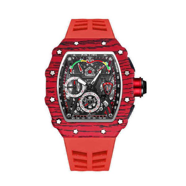 

luxury mens mechanics watch richa mechanical milles r tritium hollowed out automatic multi-function ten brands millerwatch 1 qug8, Black;brown