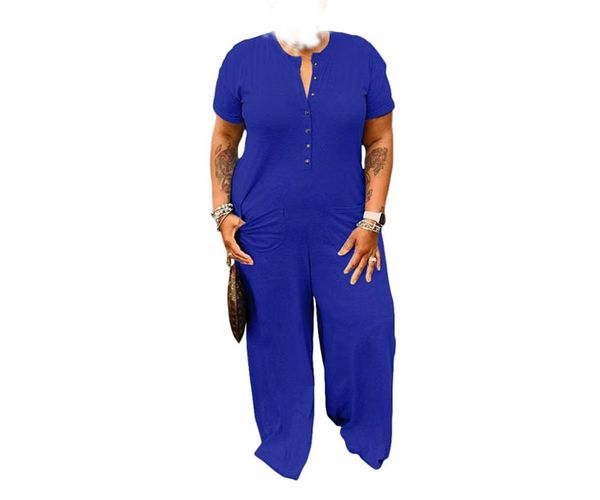 

plus size women's fashion casual button jumpsuit fat woman, Black;white