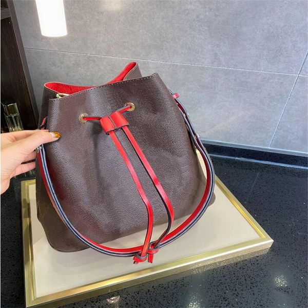 

bucket bag leather cross body fashion women designer drawstring bags