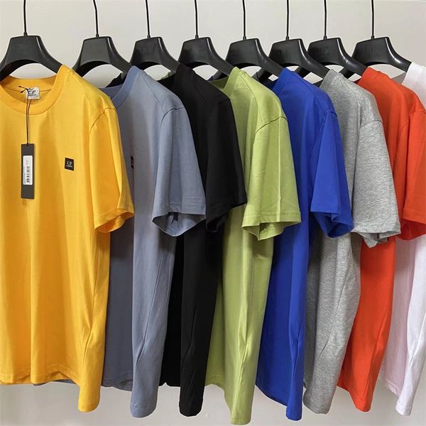 

men's t-shirts 2023 europe designer summer men t shirts cp women embroidery cotton crewneck short sleeve young students simple loose t, White;black