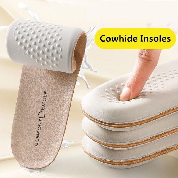 

shoe parts accessories cowhide shoes insole men woman comfortable latex sports insoles for feet genuine leather deodorant shoe sole running, White;pink