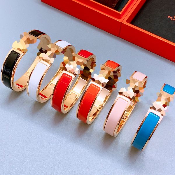 

12mm enamel clic bangle for women charm bracelets new version for girl gold, Golden;silver