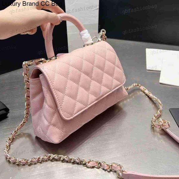 

cc cross body 23ss womens mini co handle caviar totes bags calfskin purse classic quilted plaid gold hardware chain crossbody french designe