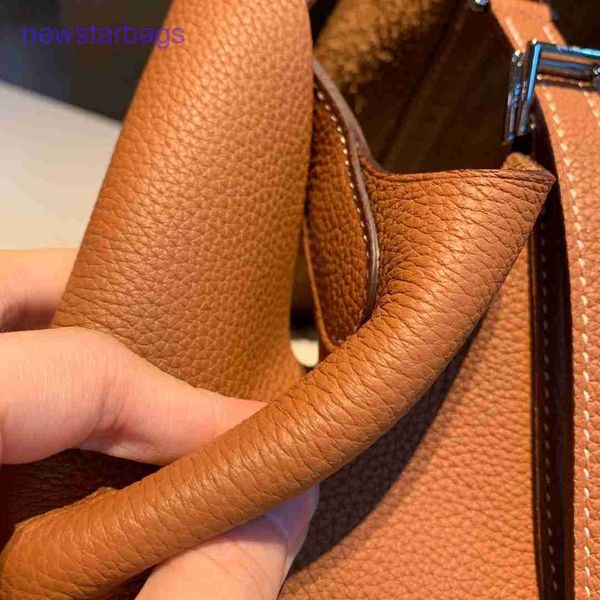 

designer herme picotin lock bags for sale 2023 new color matching basket bag leather bucket lychee grain head layer simple versati wbbd
