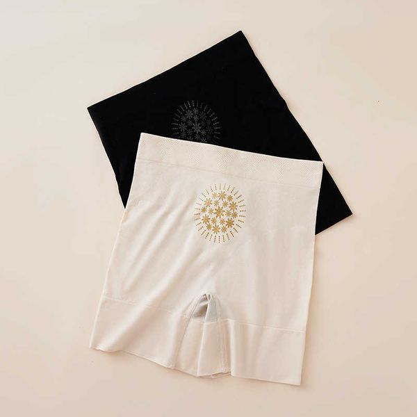 

women's safety pants shaping diary 5g flat legged high waist postpartum abdomen lifting buttocks warming palace light proof under femal, Black;white
