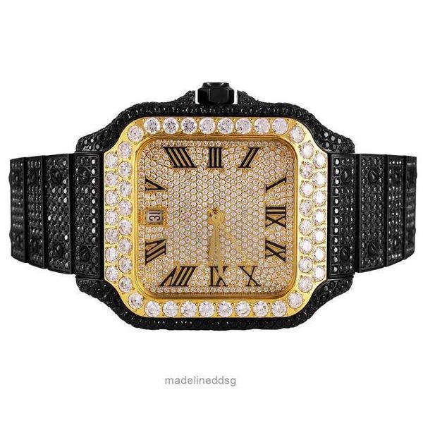 

fashion iced out watchesmens wrist luxury round cut lab gr ddgu n44r, Slivery;golden