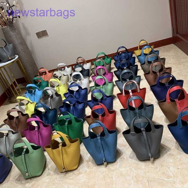 

7a quality designer herme picotin lock bags for sale tc cowhide hand sewn wax thread vegetable basket bag original layer litch