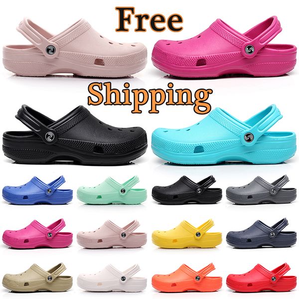

croc clog classic designer sandals summer beach waterproof slide kids black white pink men women slippers nursing indoor outdoor shoes