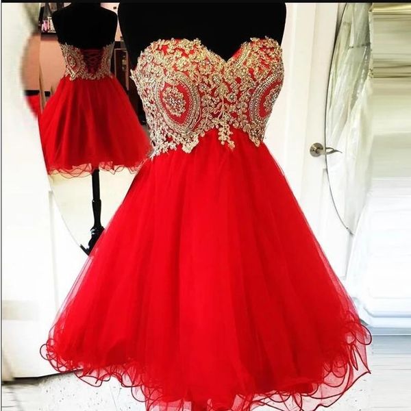 

short homecoming dresses gold appliques party gowns sweetheart tulle ball gown lace-up little princess birthday mini prom graudation cocktai, Blue;pink