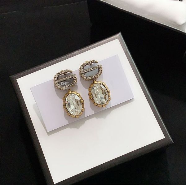 

designer earring letter double g logo stud earing luxury women fashion hoop jewelry metal ggity earring sdgcv, Golden;silver