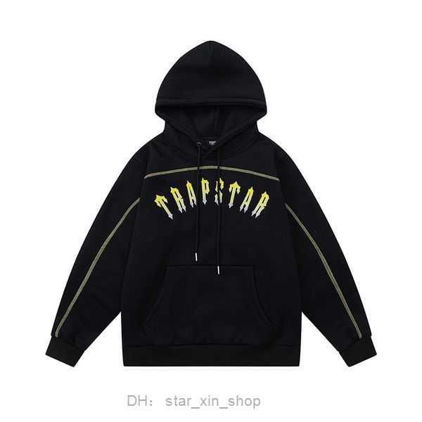 

men's tracksuits trapstar london hoodie men woman tiger towel embroidery shooters letter pullover fleece hooded sweatshirtsmen' 1, Black