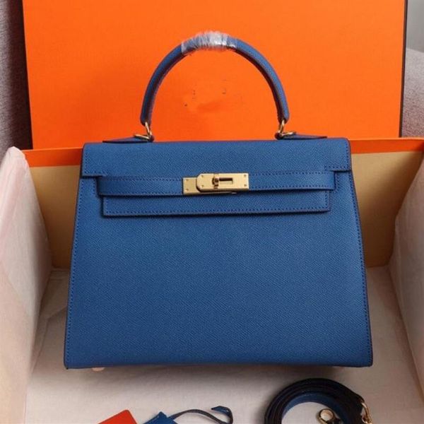 

7a quality 22 25 28cm women tote handbag crossbody shoulder bag epson design genuine leather handbags purse with stamped lock deli261z