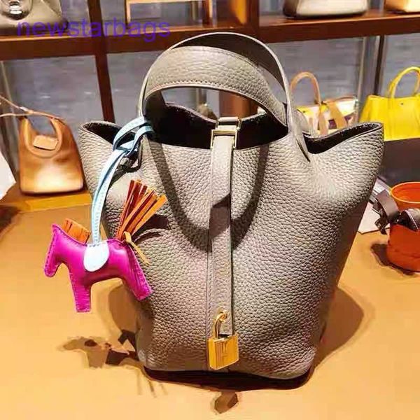 

designer herme picotin lock bags for sale bag 2023 new vegetable basket women's bag leather bucket small high class hand mother bride&#