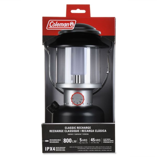 

coleman classic recharge 800 lumens led lantern