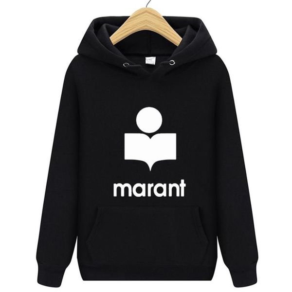 

men's hoodies & sweatshirts 2021 autumn winter hoodie casual sweatshirt marant printed long-sleeved pullover314l, Black
