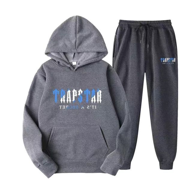 

mens designers tracksuits jogger sportswear casual sweatershirts sweatpants streetwear pullover trapstar fleece sports suits uare, Gray