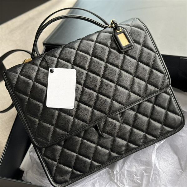

9a r bags handbag backpack as3662 patent leather caviar cowhide fashion classic square lattice women's genuine leather bag luxury custo