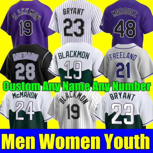 

s-4xl 2023 custom kris bryant jerseys wilson randal colorado grichuk connor joe charlie blackmon todd helton larry walker jose iglesias ryan, Blue;black