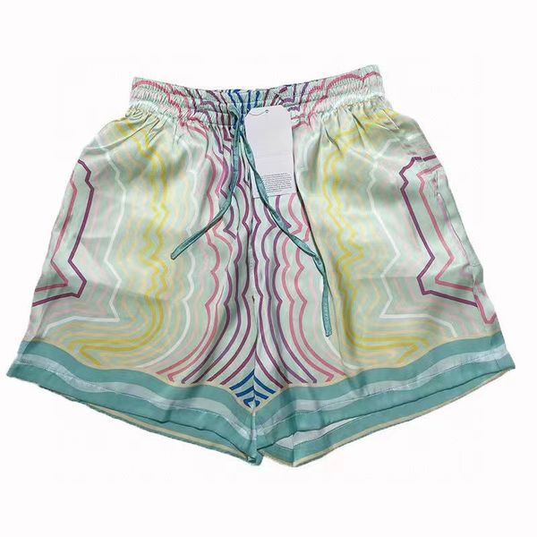 

silk shorts men women 1 quality tie-dyed drawstring shorts breeches