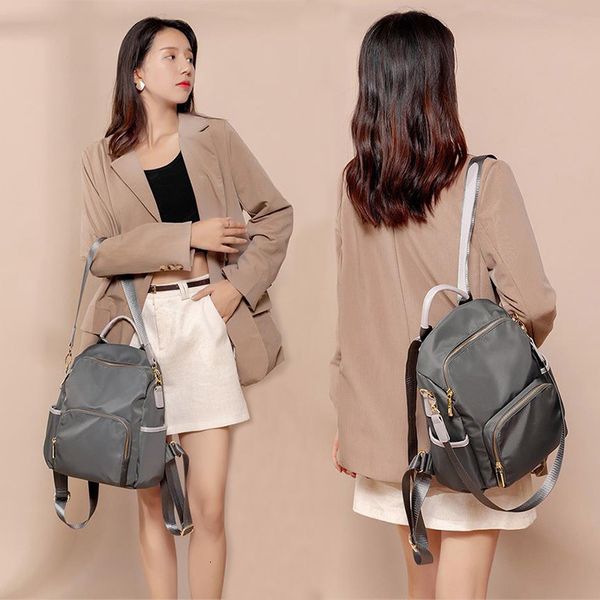 

waist bag backpack fashion all-match oxford cloth lady business travel leisure canvas bag girl large-capacity anti-theft schoolbag 230223