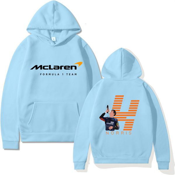 

mens hoodies sweatshirts mclaren team racing fans winter formula one r lando norris hoodie menwomen oversized clothing 230222, Black