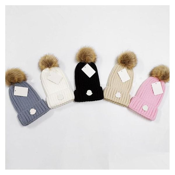 

beanie/skull caps kid designer beanie hat warm winter cap kids beanies knit children hats boys suitable for 112 years old drop deliv dhewz, Blue;gray