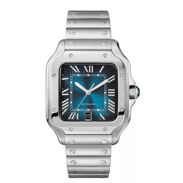 

classic roman numeral men luxury mechanical watch waterproof sapphire crystal mirror design designer wristwatch280o, Slivery;brown