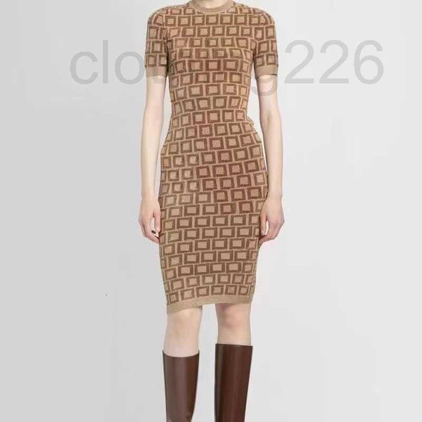 

designer designer dress women casual knitted dresses classic vintage knit skirt fashion letter womens pattern clothing 2p1o