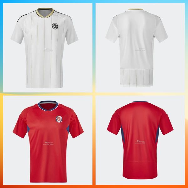 

costa rica soccer jerseys 2024 home away red white men kit national team contreras campbell bennette tejeda venegas ruiz aguilera salas 23 2, Black;yellow