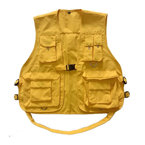 

men's vests tactical vest men women fishing pockets jacket travelling camping outdoor waistcoat lxxl 230223, Black;white
