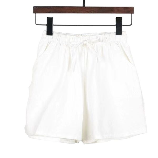 

shorts loose linen cotton linen large size sports casual shorts women wide leg pants, White;black