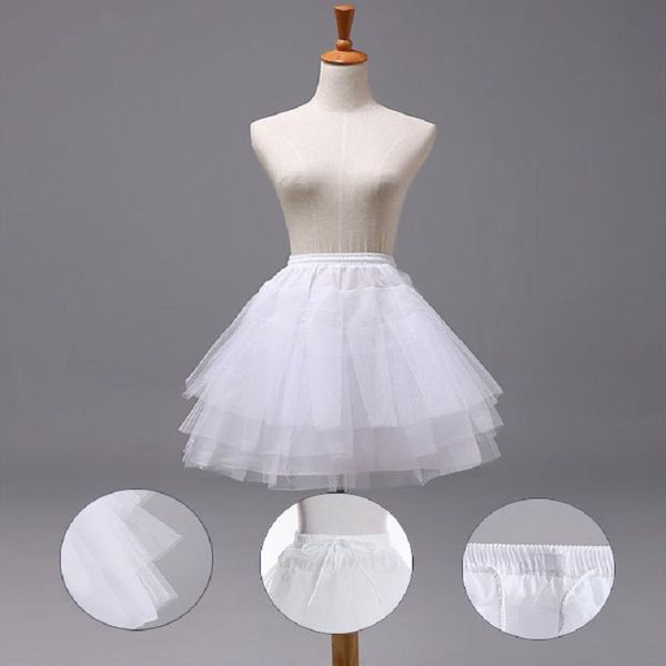 

three layers children petticoat without hoops kid for flower girl dresses white black little girl petticoat