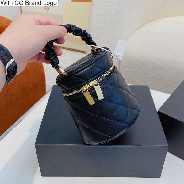 

luxury cc shoulder bags classic women barrel-shaped vanity handbags shoulder bags fashion quilted lambskin matelasse chain crossbody bag cos