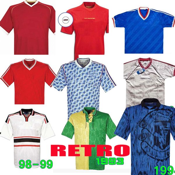 

retro soccer jerseys man football giggs scholes beckham ronaldo cantona solskjaer manchester 07 08 93 94 96 97 98 99 86 88 90 91 utd quality, Black;yellow