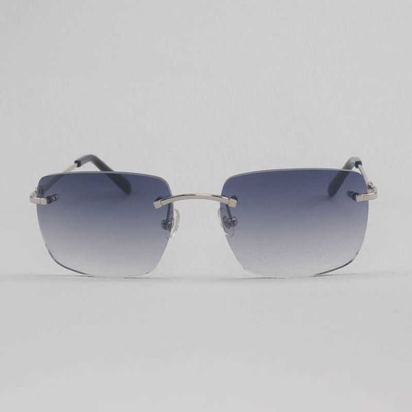 

vintage rimless square sunglasses men metal frame glasses women eyeglasses shades for driving outdoor new fashion factory sun glasses 70%off, White;black