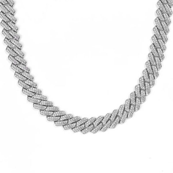 

rarity fashion cubic zirconia cuban chain 2023 18k wont tarnish fashion diamond hip hop jewelry necklace, Silver
