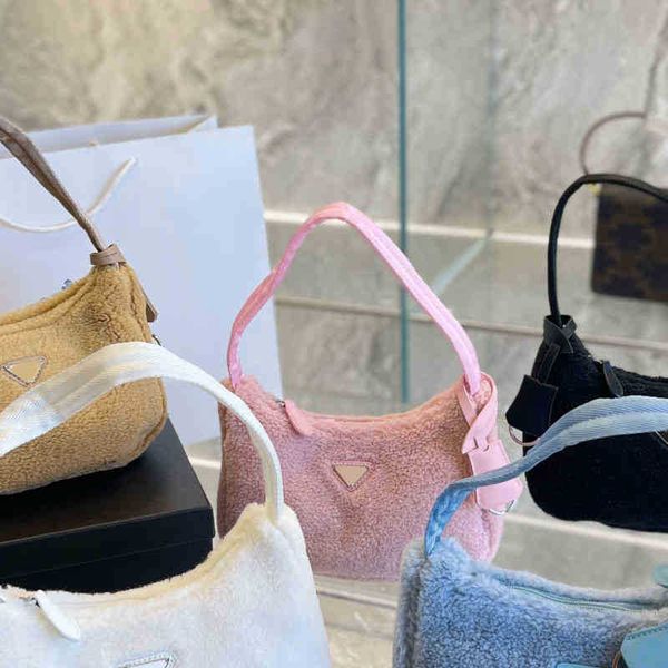 

pbag triangle evening bags furry handbags hobos designer shoulder lady winter purses totes underarm wallets 0922