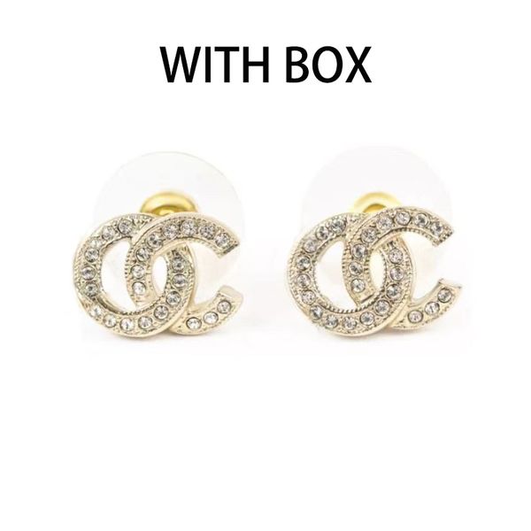 

18k gold plated 925 silver luxury brand designers letters stud flower geometric famous women round crystal rhinestone pearl earring wedding, Golden;silver
