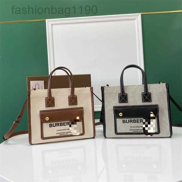

burbrery french new handbags tote niche single designer shoulder underarm womens summer canvas large capacity tot r3l3