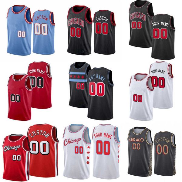 

chicago''bulls''custom men womens youth demar 11 derozan 9 nikola vucevic zach 8 lavine 2 lonzo ball 0 coby white basket, Black;red
