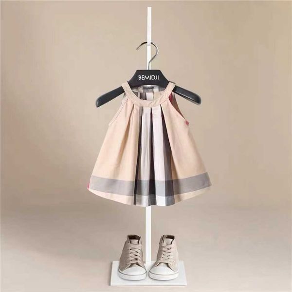 

girl's dresses new casual baby girls summer dresses kids sleeveless cute striped englang style fashion oneck aline princess dresses for, Red;yellow