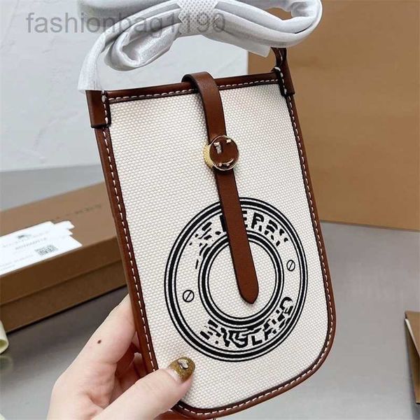 

product new tote designer handbags new burbrerys 2023 pattern canvas mobile phone protective case bag fashionable matching piece card femal
