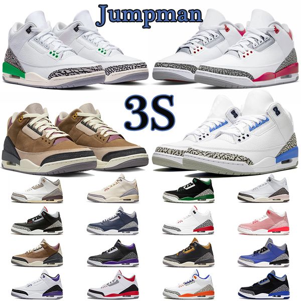 

3 jumpman 3s mens basketball shoes fire red unc pine green dark iris archaeo brown dark iris men women outdoor sport sneaker trainers