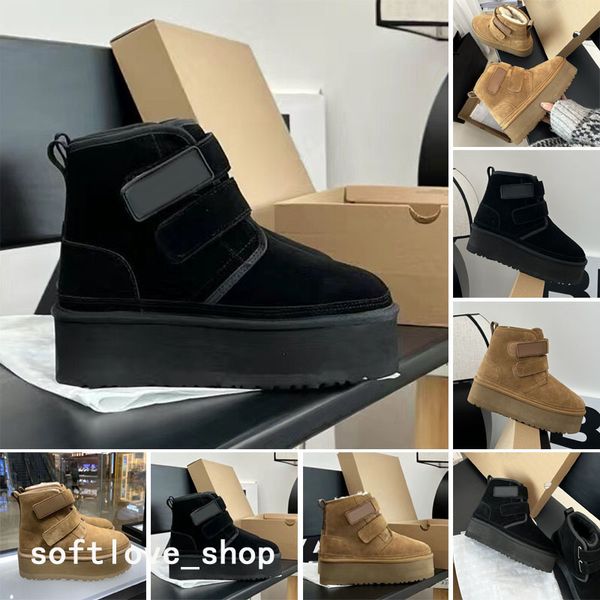 

2023 australia snow boots shoes thick bottom bow u snowshoes women kids classic soft comfortable sheepskin keep warm plush boot dustbag beau, White;red