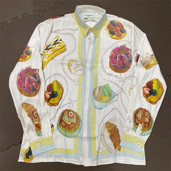 

print shirt men women summer long sleeve hawaii beach silk shirts, White;black