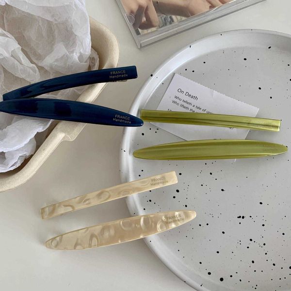 

hair clips barrettes new korean fashion fruit green willow leaf word clip simple texture acetic acid hairpin side clip hair accessories j230, Golden;silver
