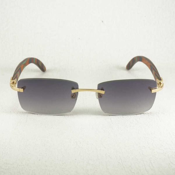

vintage wood rimless sunglasses men square metal frame wooden shades clear glasses with case new fashion factory sun glasses 70%off elkd, White;black