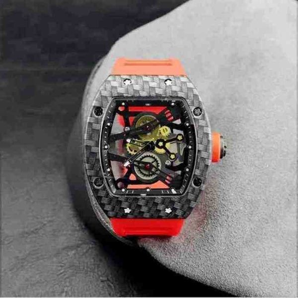 

silicone luxury strap mens mechanics selling watch richa masculino for men sport relogio wrist transparent millerwatch dial es z9lh, Black;brown