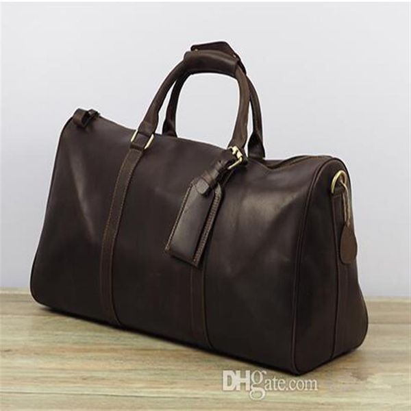 

2019 new fashion men women travel bag duffle bag leather luggage handbags large capacity sport bag 62cm241j