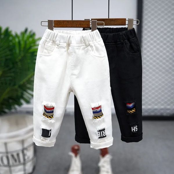 

jeans spring autumn pure cotton boys korean version fashion cowboy stretch pants allmatch childrens denim trousers 230223, Blue
